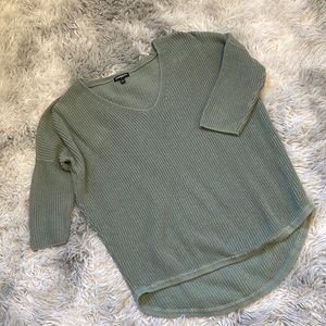Express blue quarter sleeve sweater size small